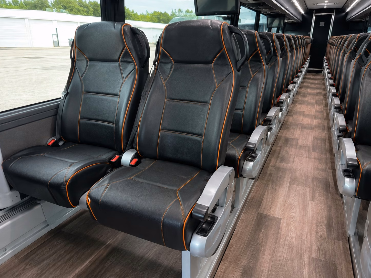 56 passenger charter bus interior